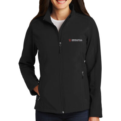 L317 | Black | Embroidered Strata - Women's Core Soft Shell Jacket Thumbnail