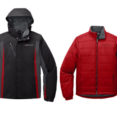 J321 | Black/Magnet/Signal Red | Embroidered Strata - Colorblock Black/Red 3 in 1 Jacket Thumbnail