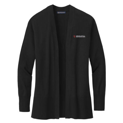 BB18403 | Embroidered Strata - Women's Cotton Stretch Long Cardigan Sweater Thumbnail