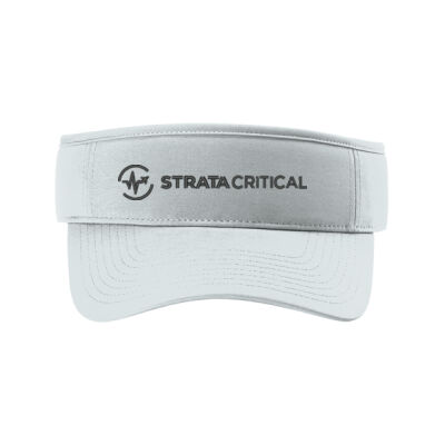 C983 | White | Embroidered Strata - Poly Visor Thumbnail