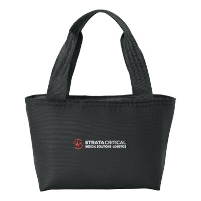 BG518 | Black | Embroidered Strata - Insulated Lunch Tote Thumbnail