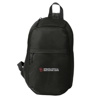 BG228 | Black | Embroidered Strata - Crossbody Backpack Thumbnail