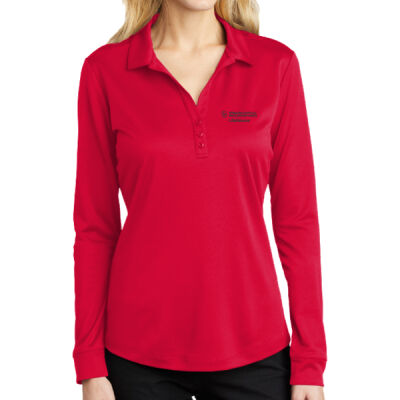 L540LS | Red | Embroidered Strata LifeSource - Women's Silk Touch Performance Long Sleeve Polo Thumbnail